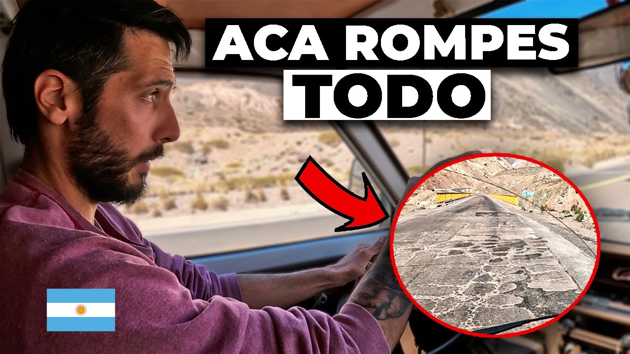 Así esta la RUTA 7 rumbo al ACONCAGUA / paisajes increíbles y una ruta en muy mal estado