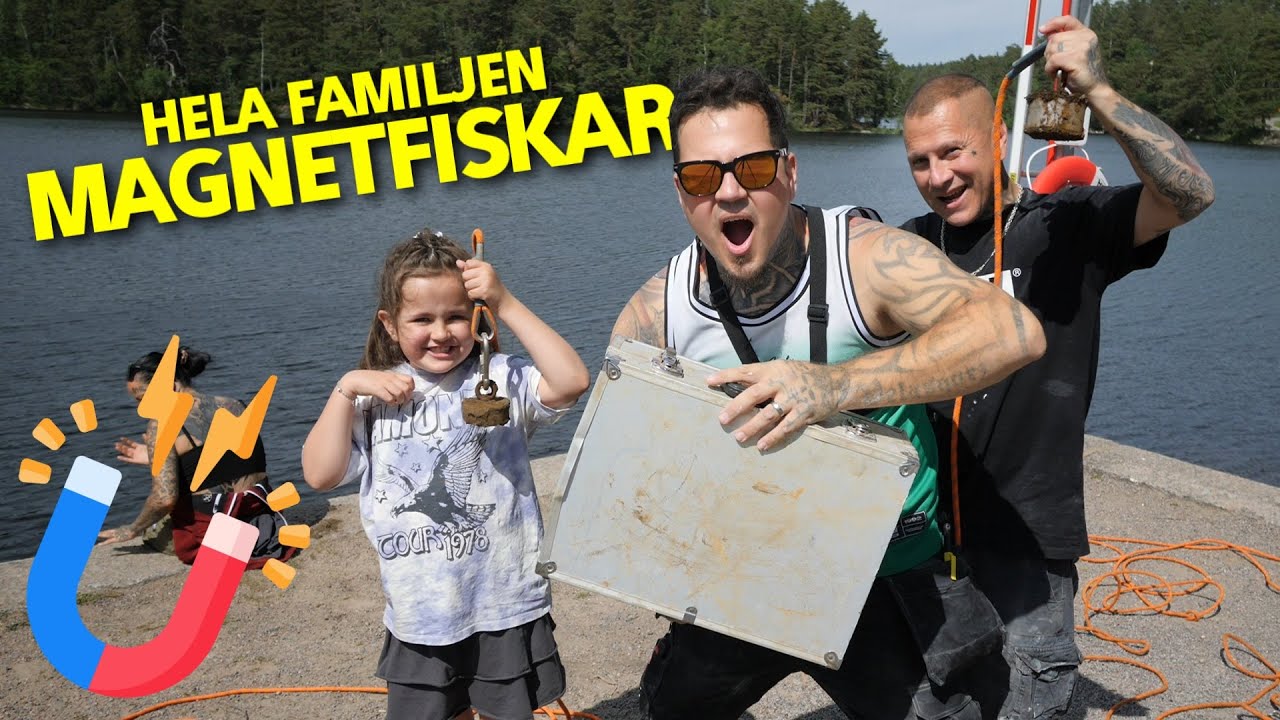 Magnetfiskar vid en gammal kaj - Vad får vi upp?