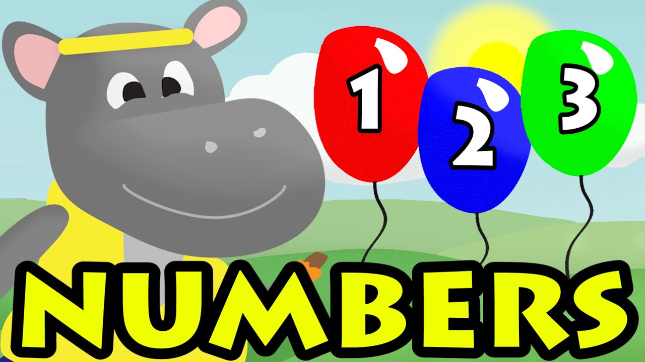 Impariamo i NUMERI da 1 a 10 in INGLESE con POPPO POTAMO, l'ippopotamo che corre | Surprise Bambini