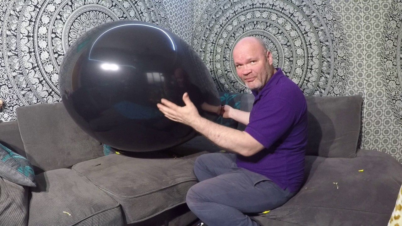 #15 Лопающийся 36-дюймовый черный воздушный шар Challenge Pop Tangobaldy