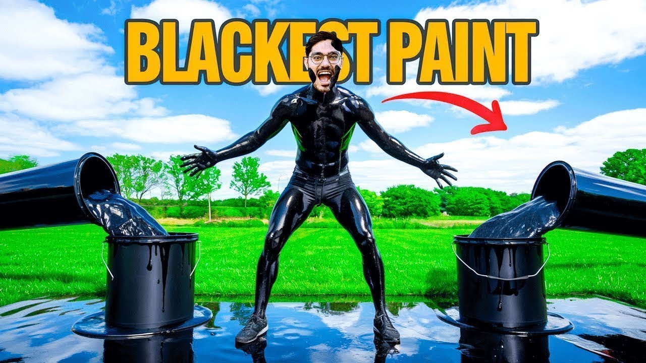 I Painted Myself in Blackest Paint   दुनिया का सबसे काला पेंट😱  Funny Public Reaction