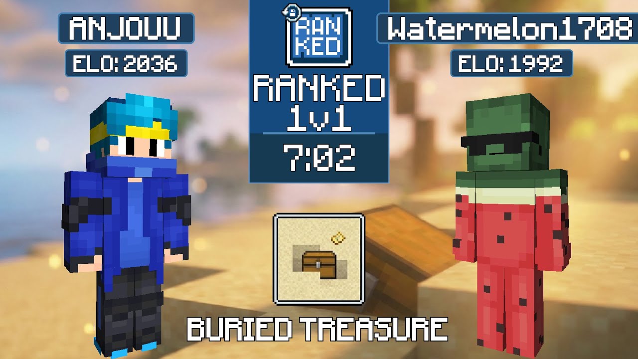 ANJOUU vs Watermelon1708 | MCSR Ranked | Buried Treasure Seed