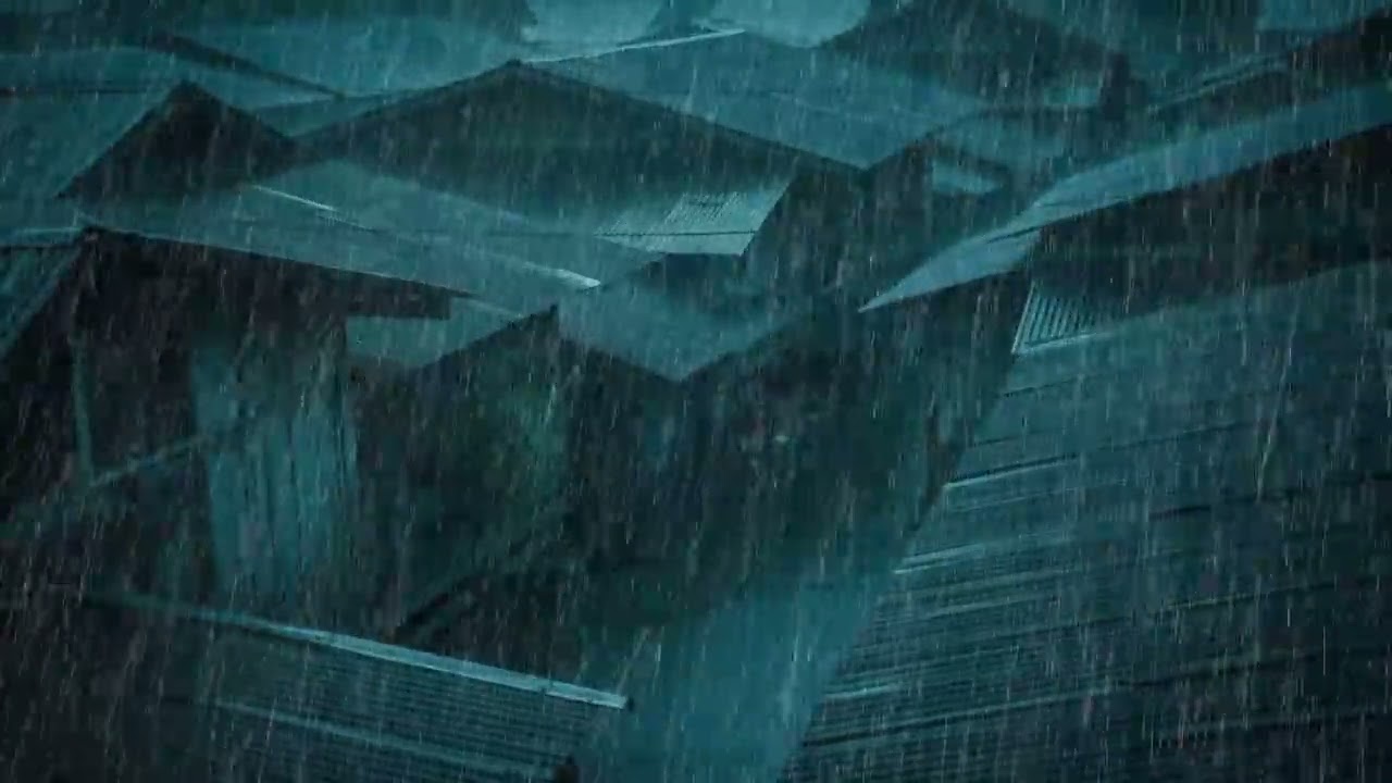 No Ads Rain Sounds for Sleeping - ASMR Extreme Heavy Rain On Tin Roof to Silence Anxiety Fast