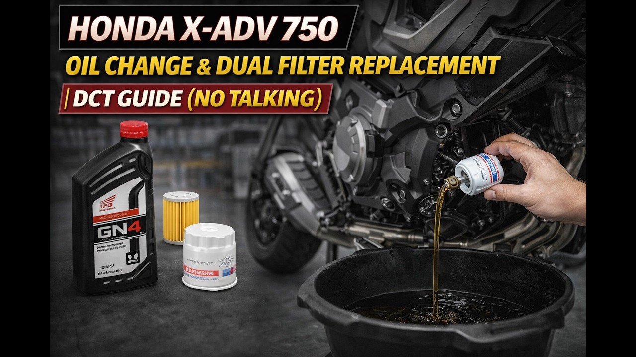 Honda X-ADV 750 Oil Change & Dual Filter Replacement | DCT Guide (No Talking)