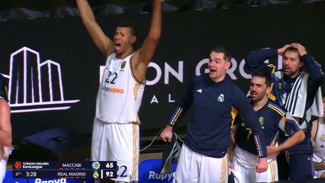 Vincent Poirier THROWS DOWN ALLEY OOP SLAM off PASS from Sergio Rodriguez | Real Madrid | (11/28/23)