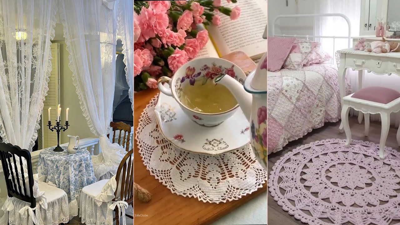 Shabby Chic Haven: Elegant Shabby Chic Decorating Ideas with Floral, Lace, and Crochet Charm💞🌷