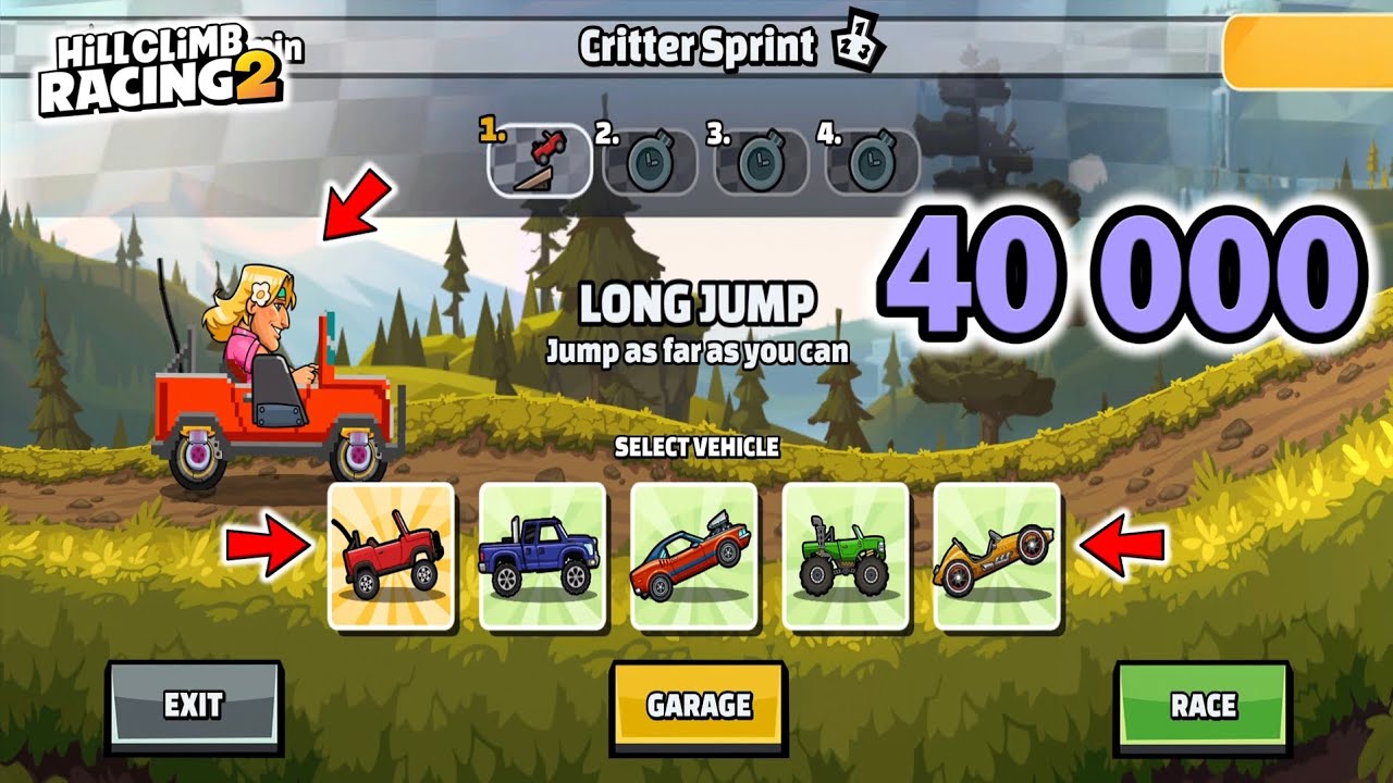 Hill Climb Racing 2 - HOW TO 40000 POINTS in New Team Event Critter Sprint