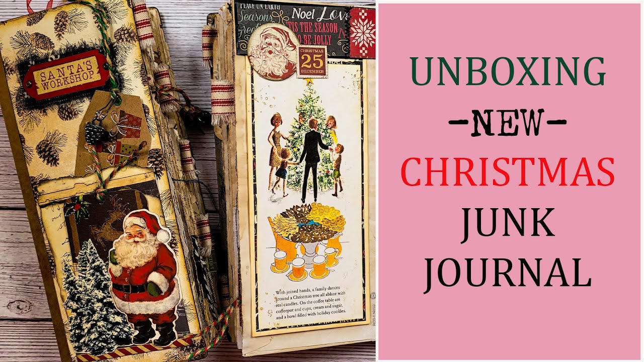 Unboxing NEW CHRISTMAS Junk Journal / Flip Through of New Christmas Junk Journal