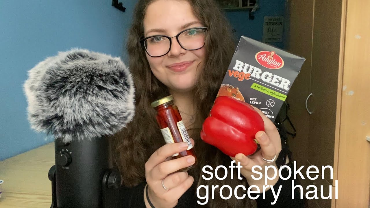 ASMR Soft Spoken Ramble (English) + Grocery Haul (Tapping & Scratching)🍎🍐