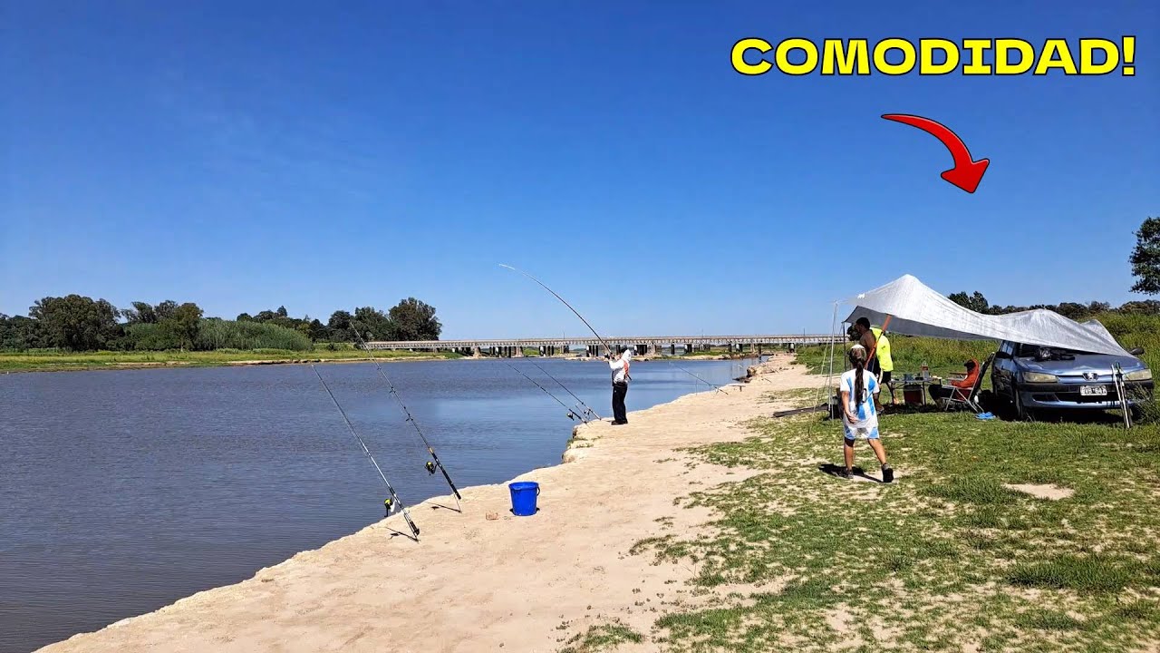 ESTE LUGAR NOS SORPRENDIO/ MUCHISIMA PESCA EN EL RIO SALADO/ LLEGAS CON EL AUTO/ PESCA Y COCINA 2024