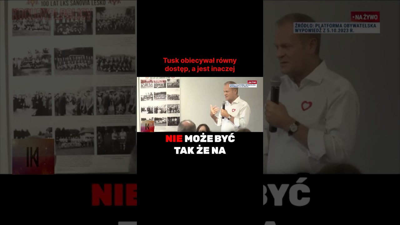 Tusk obiecywał r&oacute;wny dostęp, a jest inaczej