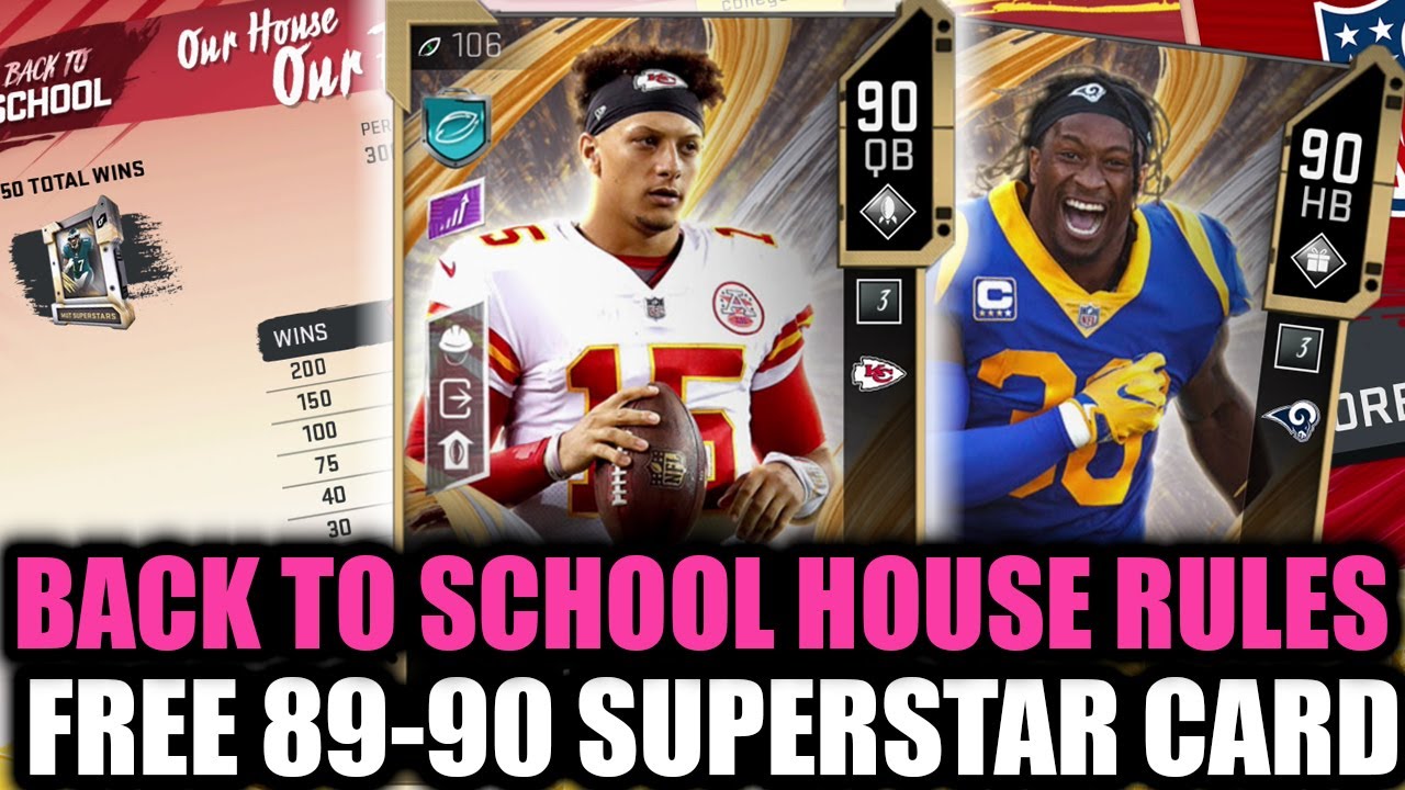FREE 89-90 SUPERSTAR MASTER! BACK TO SCHOOL HOUSE RULES EVENT! DO THIS NOW | MADDEN 20 ULTIMATE TEAM
