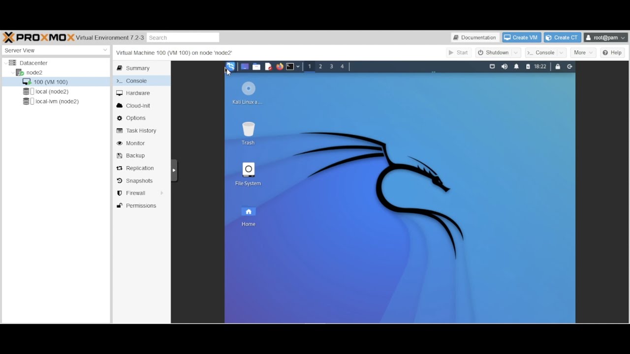 Installing Kali Linux inside a Linux Container (LXC)(CT) on Proxmox