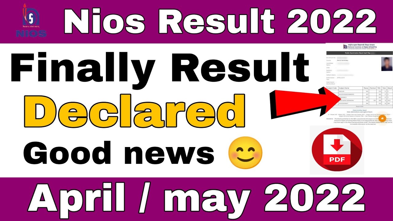 nios result 2022 | NIOS result 2022 declared | nios good news results declared 2022 |