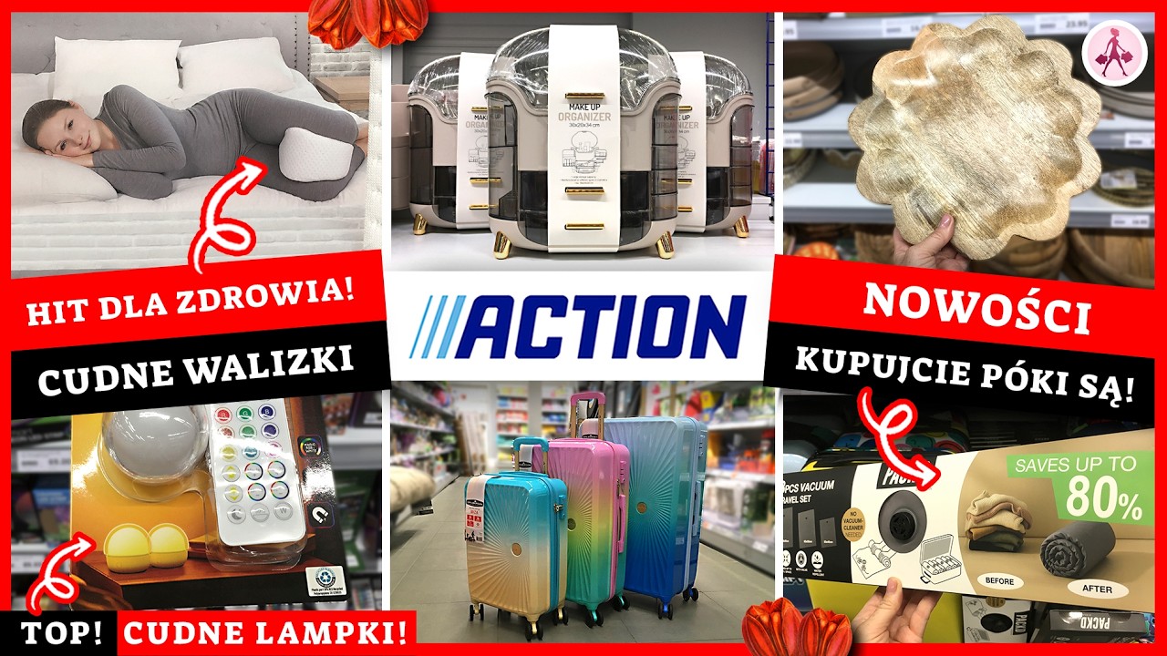 ACTION HITY na lato! ☀️✈️ Ta PODUSZKA zmienia komfort snu! 😍 Walizki, kt&oacute;re zachwycają ❤️ ❤️