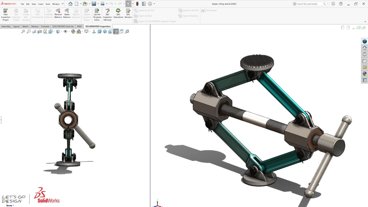 Solidworks Tutorial # 259 how to design a CAR JACK in solidworks Screen Size-16:10 Ratio