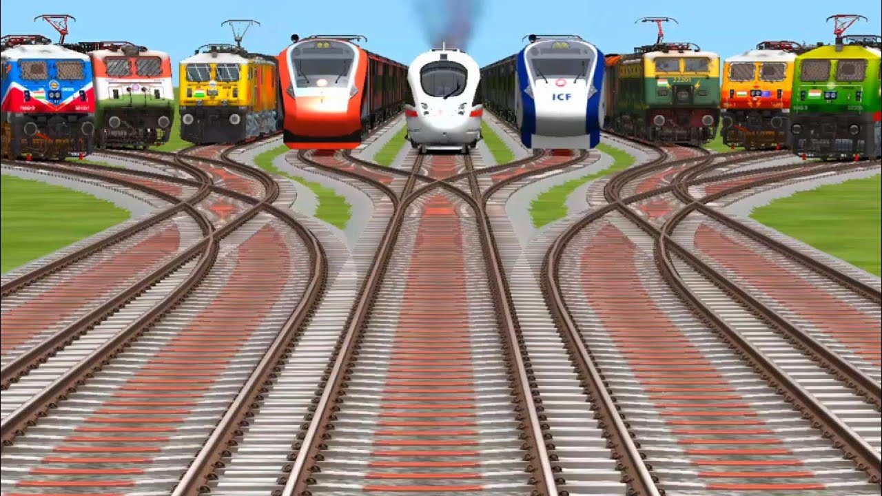 Indian trains locomotive railway station track trains vandhebhart express route change forests 