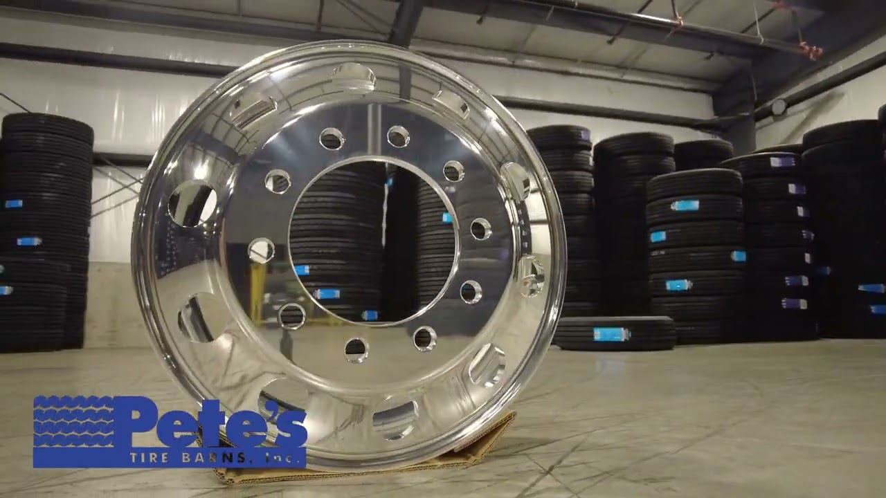 22.5X8.25 FORGED ALUMINUM HUB PILOT TRUCK WHEEL - MIRROR POLISHED BOTH SIDES