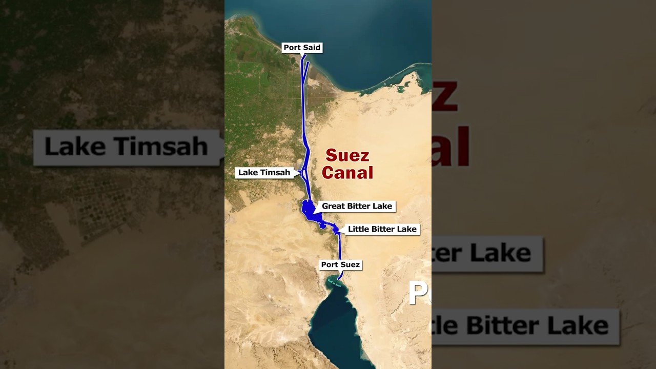 Suez Canal ( स्वेज़ नहर ) Egypt Through Map Animation | World Geography #geography #upsc  #geostudy