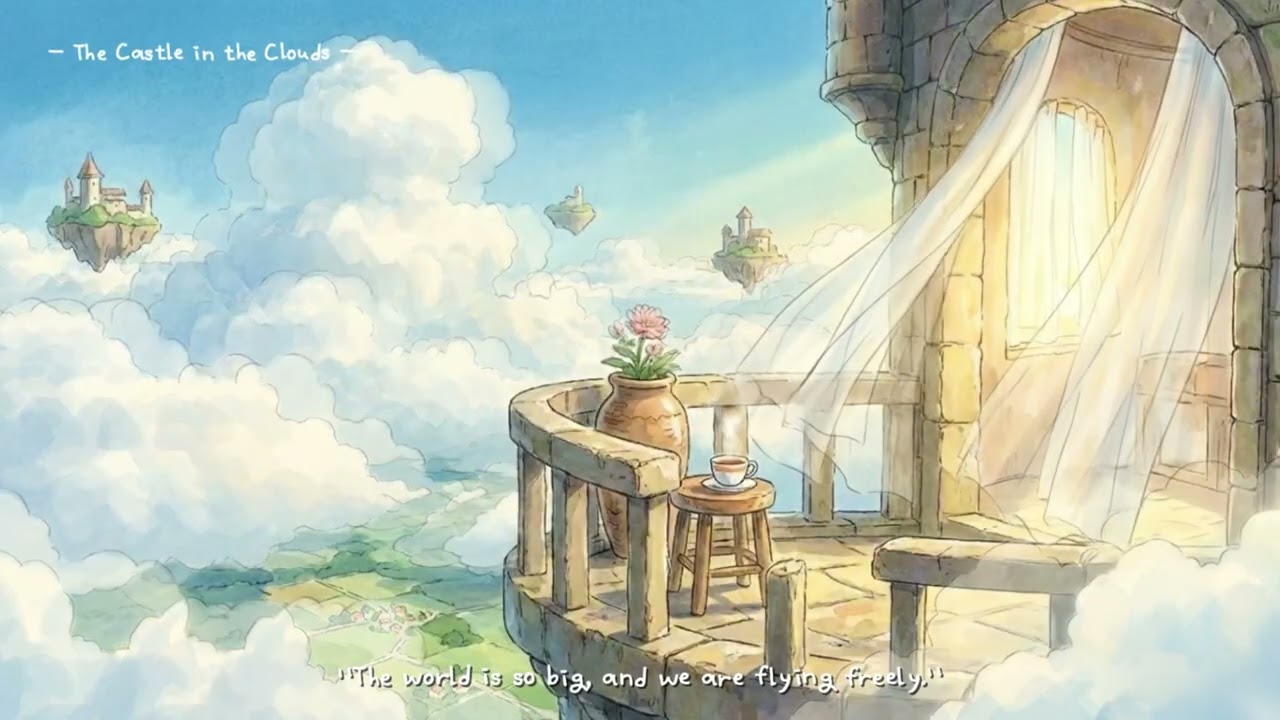The Castle in the Clouds ☁️ Soaring Ghibli Piano for Study, Focus & Dreaming