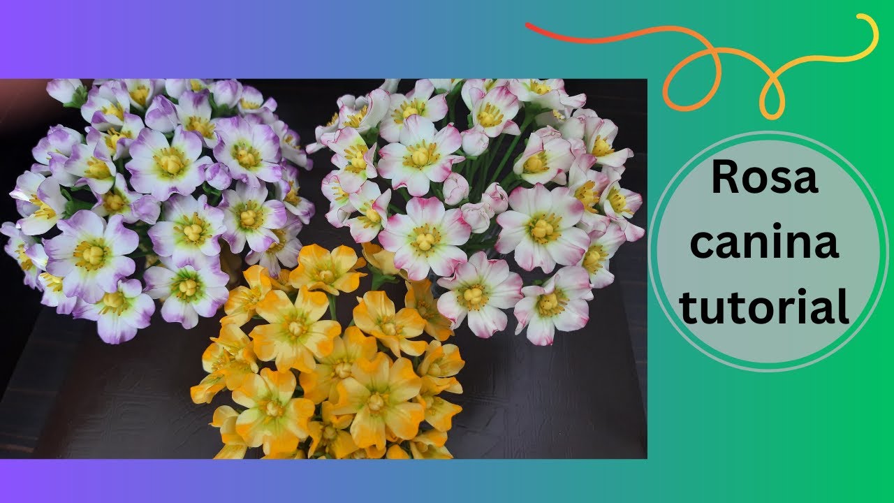 How To Make Rosa Canina Flower With Flower Clay | Flower Tutorial