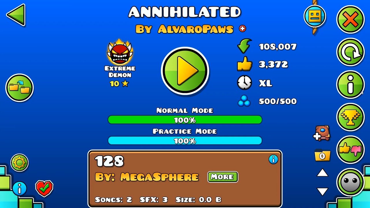 My first Extreme Demon after 9 years of playing GD - ANNIHILATED by AlvaroPaws | Geometry Dash 2.2