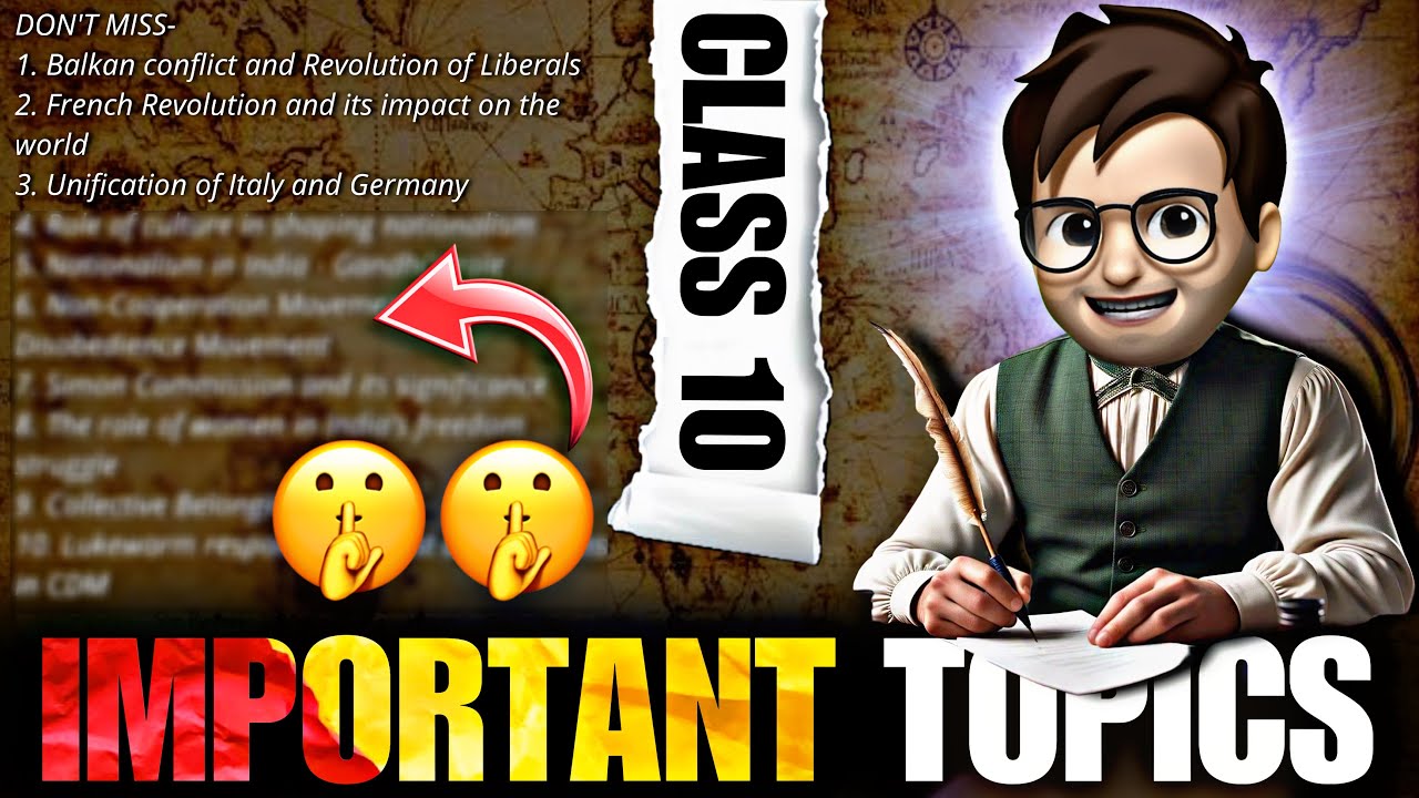 CLASS10 SOCIAL SCIENCE MOST IMPORTANT TOPICS🔥 - History / Geography / Economics / Civics