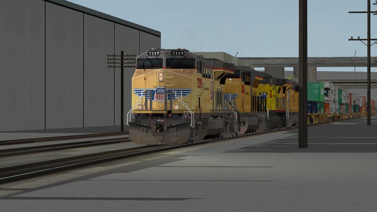 ORTS: UP C45ACCTE #7359 EB IRVSB-01 At Riverside, CA