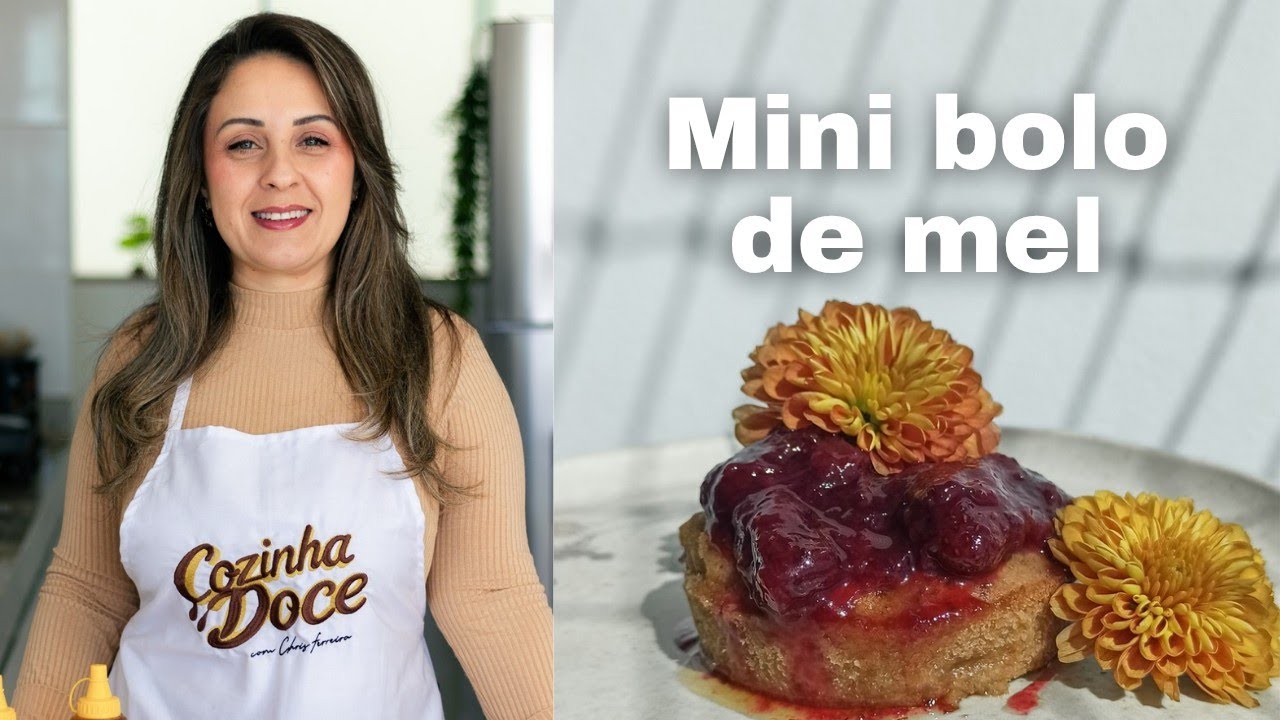 MINI BOLO DE MEL C/ FRUTAS VERMELHAS