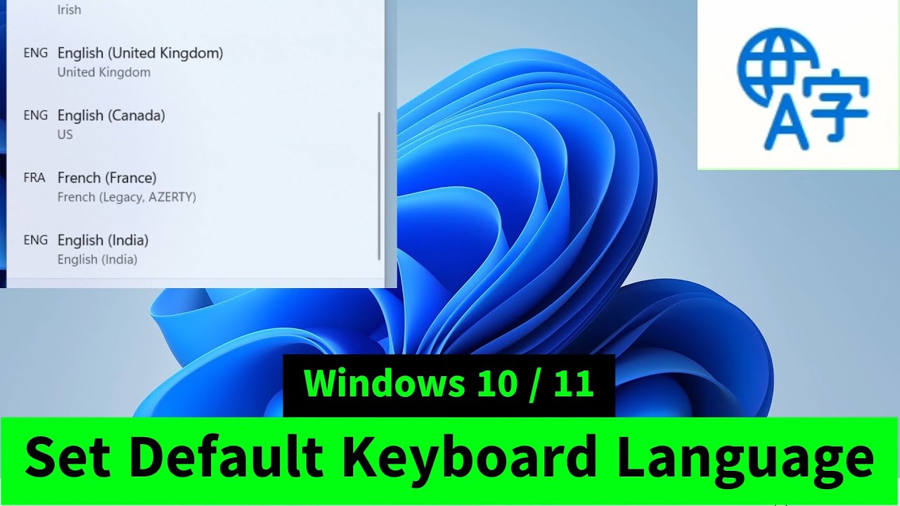 Set the Default Keyboard Language in Windows 10 & 11   Change the Default Language