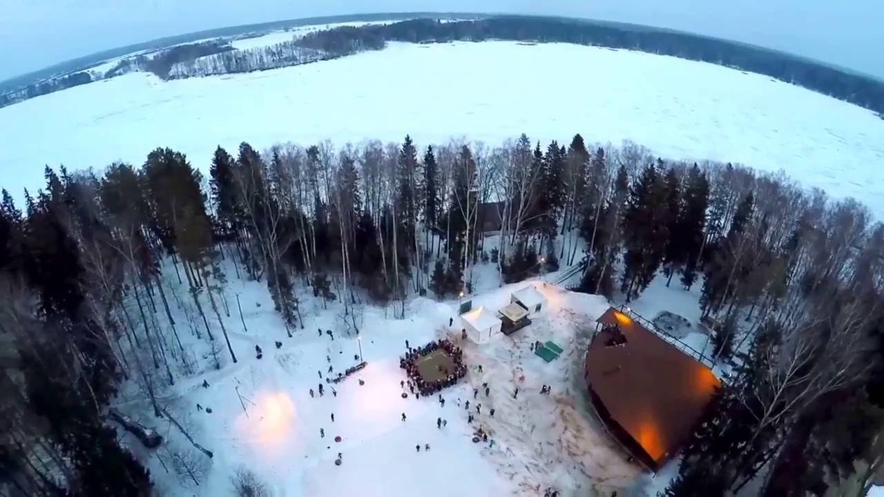 Зимняя съемка с воздуха Авантель Клаб Истра