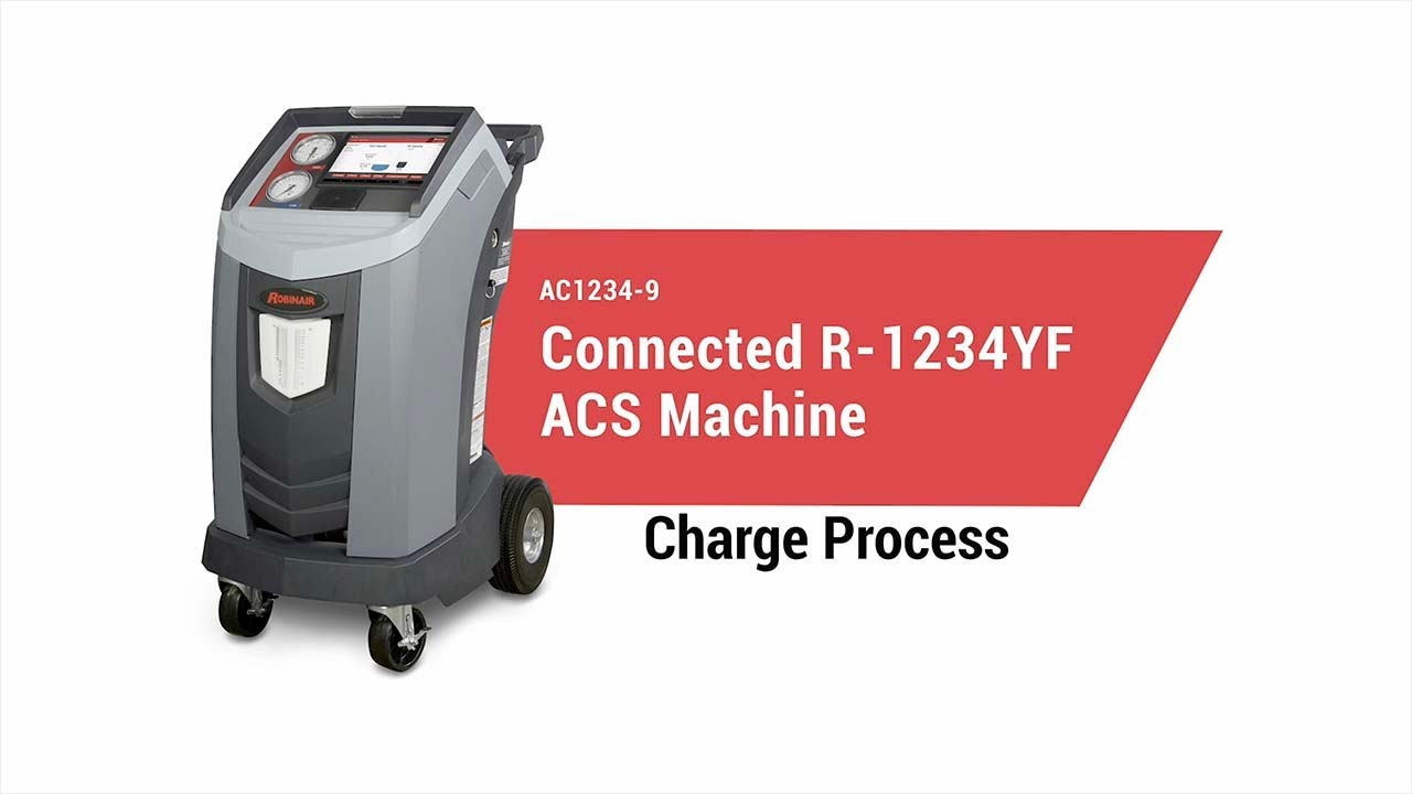 Using the AC1234-9 R-1234yf machine to charge an A/C system