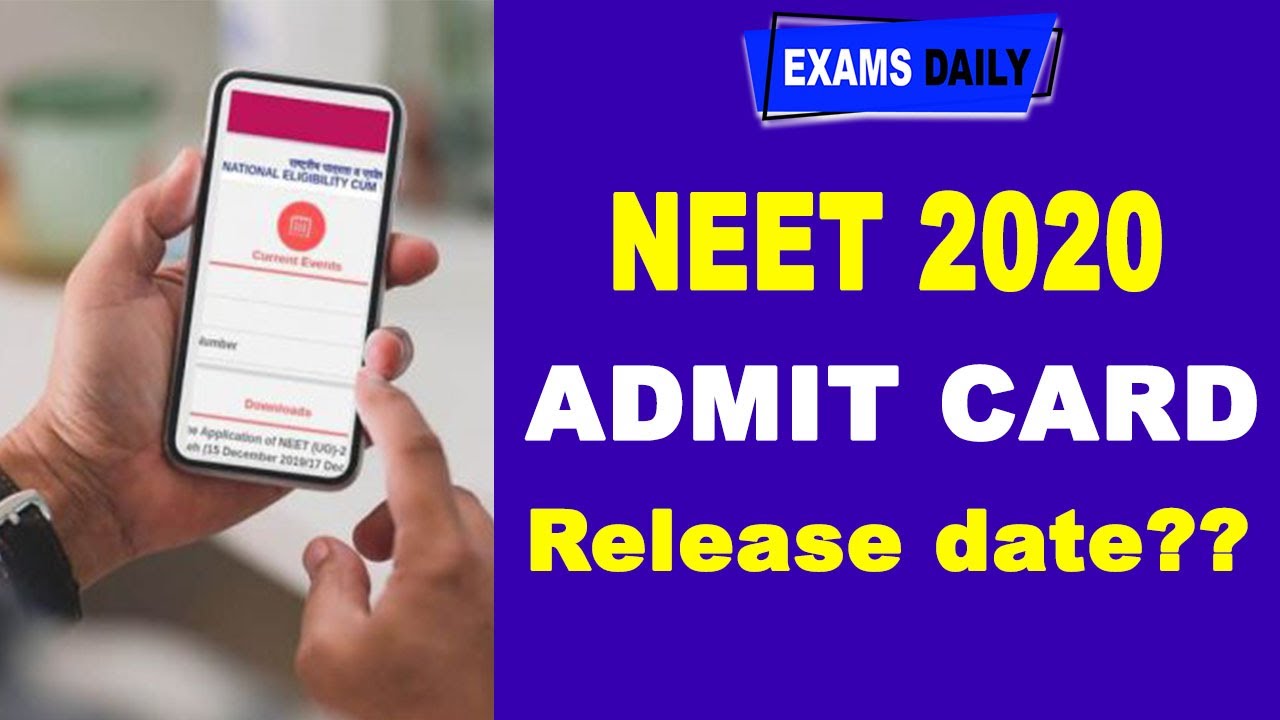 NEET 2020 Admit Card Release date?? || #neet2020