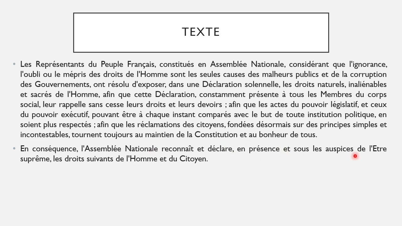 Déclaration des Droits de l'Homme et du Citoyen de 1789
