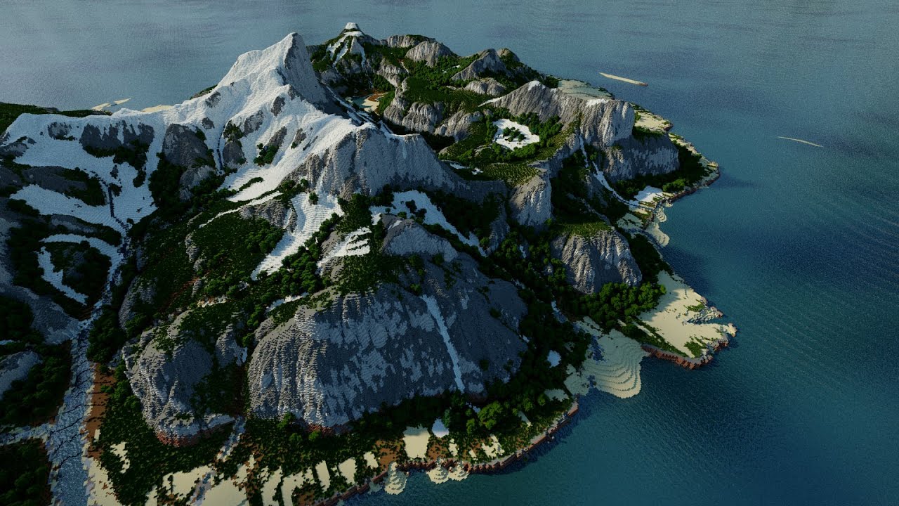 Map Breakdown #Twomberg - How to make Realistic Minecraft Maps with [Gaea, Worldpainter, Chunky]