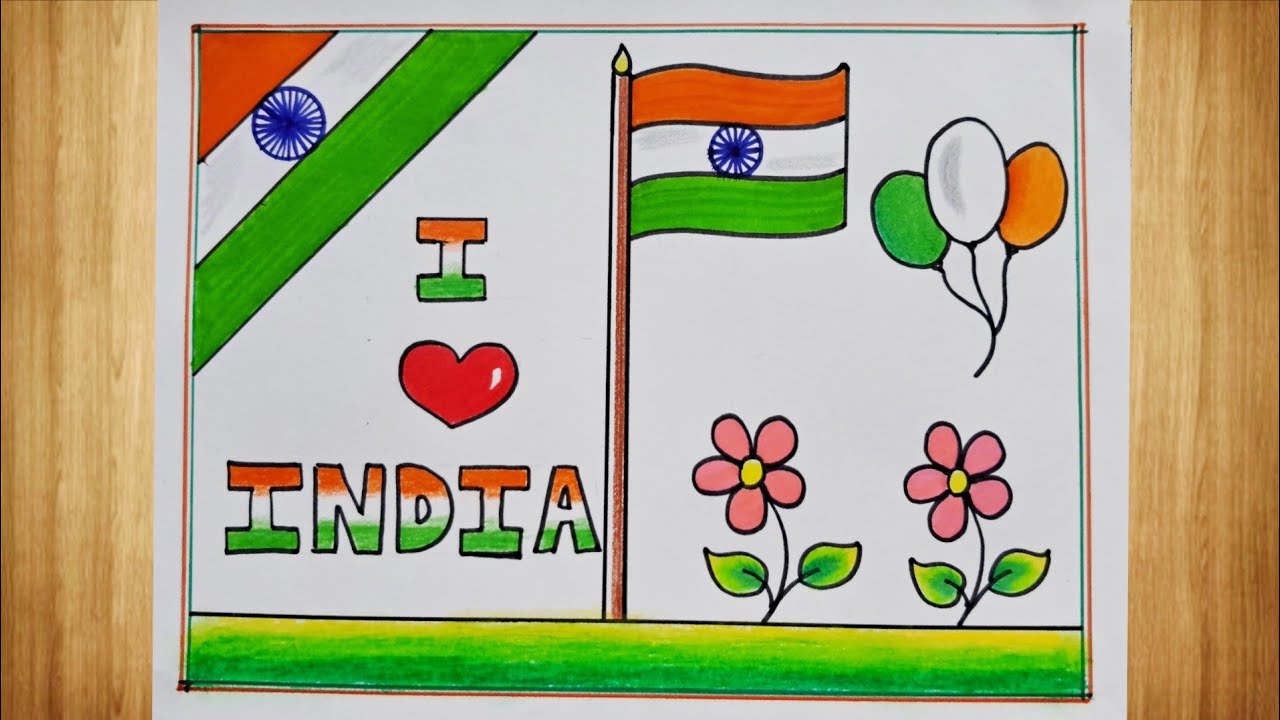 Happy  Republic day Drawing with pencil sketch for beginners | how to draw 26 January | Easy Draw