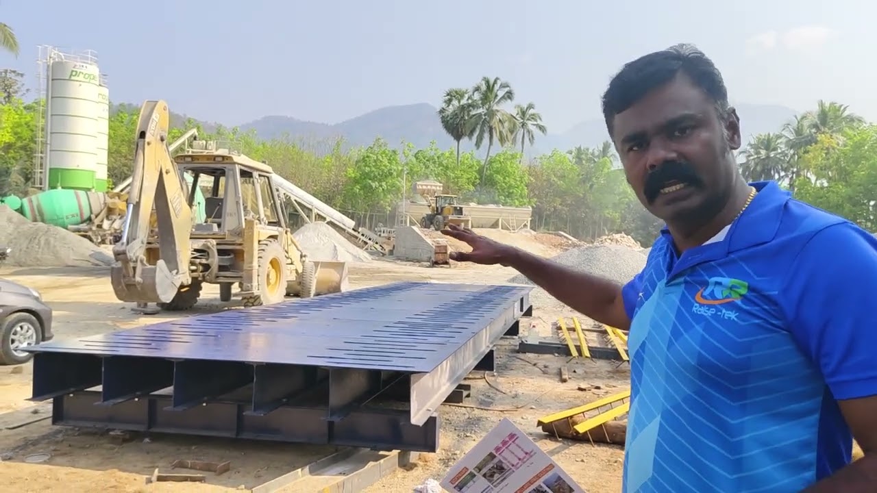 12mx3m -80 ton Weighbridge production at Nagercoil customer site.Raisetek weigh system,9944749447
