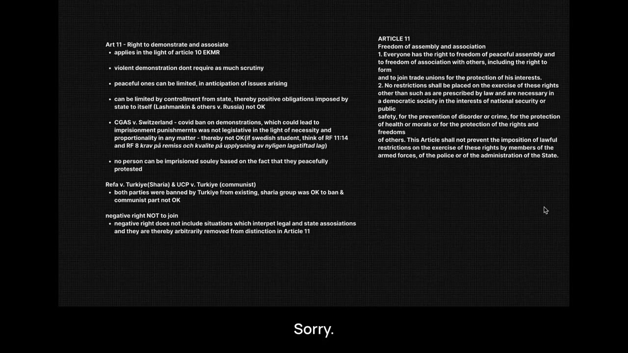 Article 11 ECHR