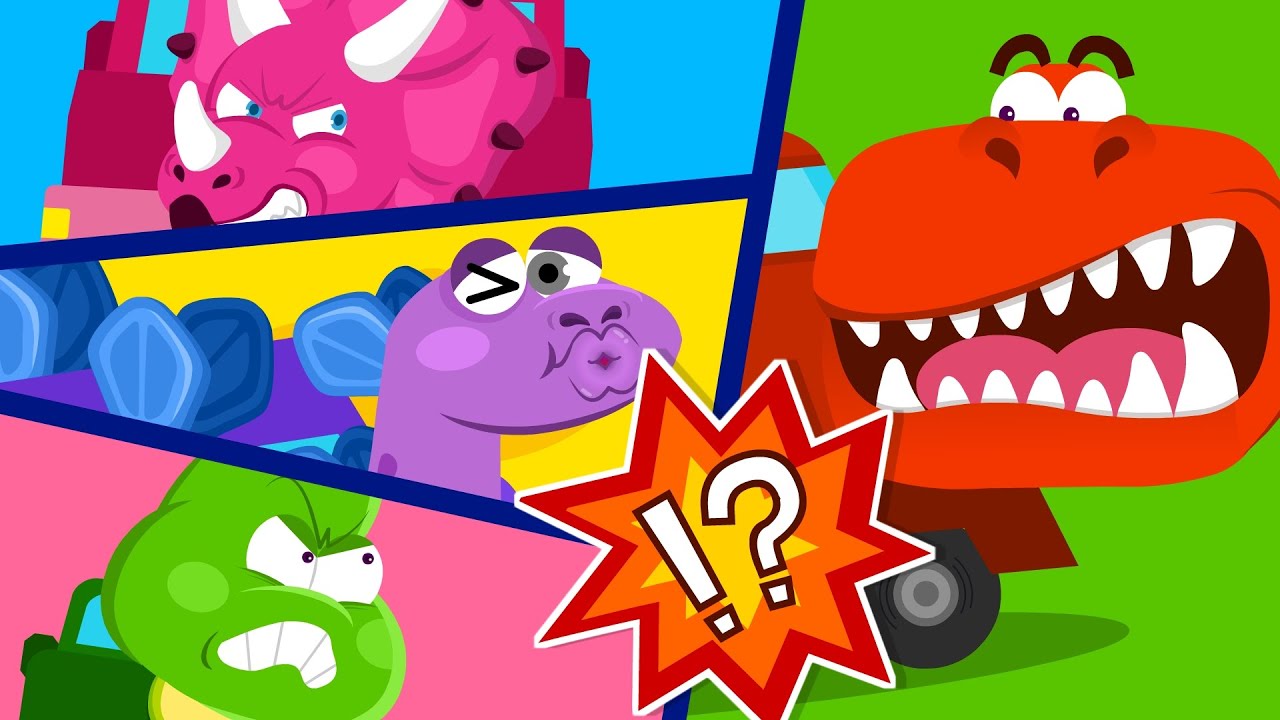 Vroom Vroom~ Dino Racing Cars | Dinosaur Transformation Car Song | Nursery Rhymes & Kids Songs