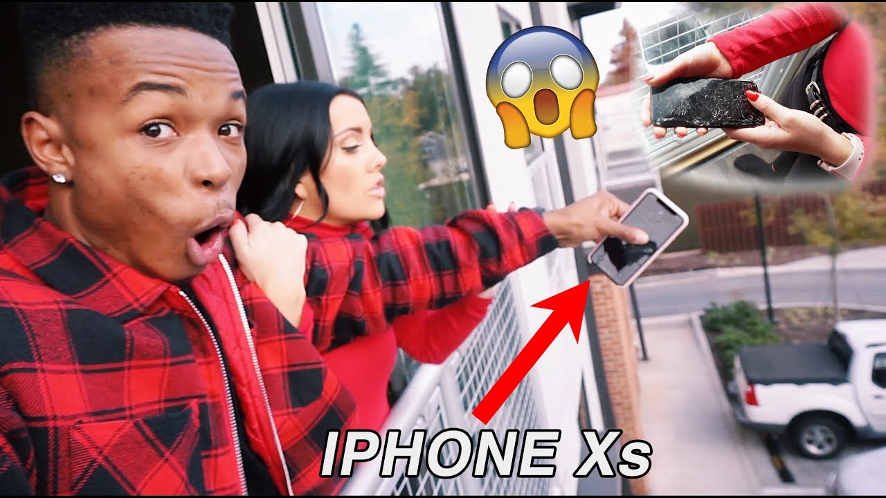 I THREW MY GIRLFRIEND'S IPHONE Xs OFF THE BALCONY!! *PISSED*