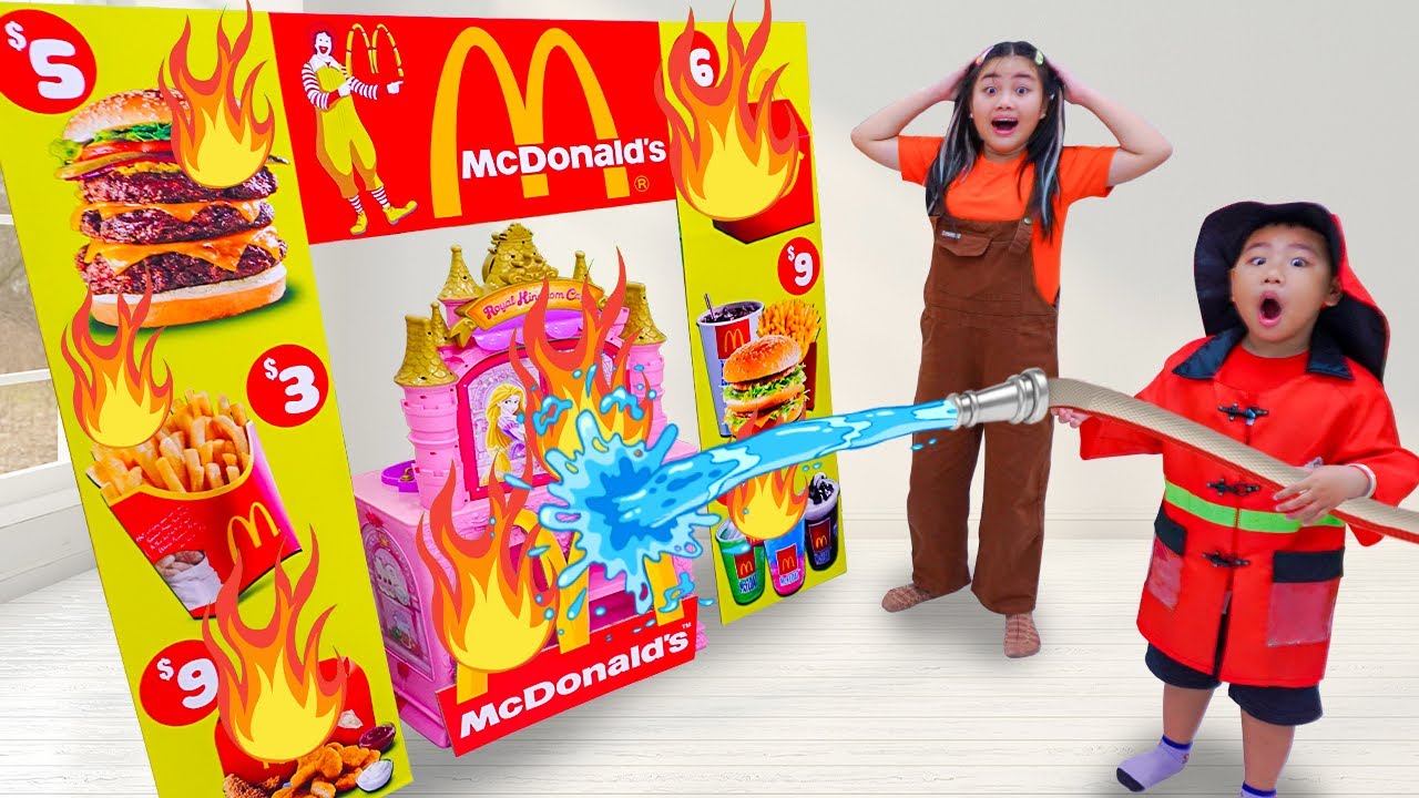Annie & Johnny Pretend Play Food Restaurant with Princess Kitchen