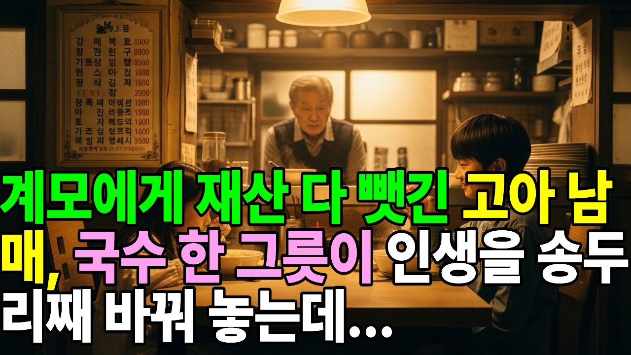 계모에게 재산 다 뺏긴 고아 남매, 국수 한 그릇이 인생을 송두리째 바꿔 놓는데...