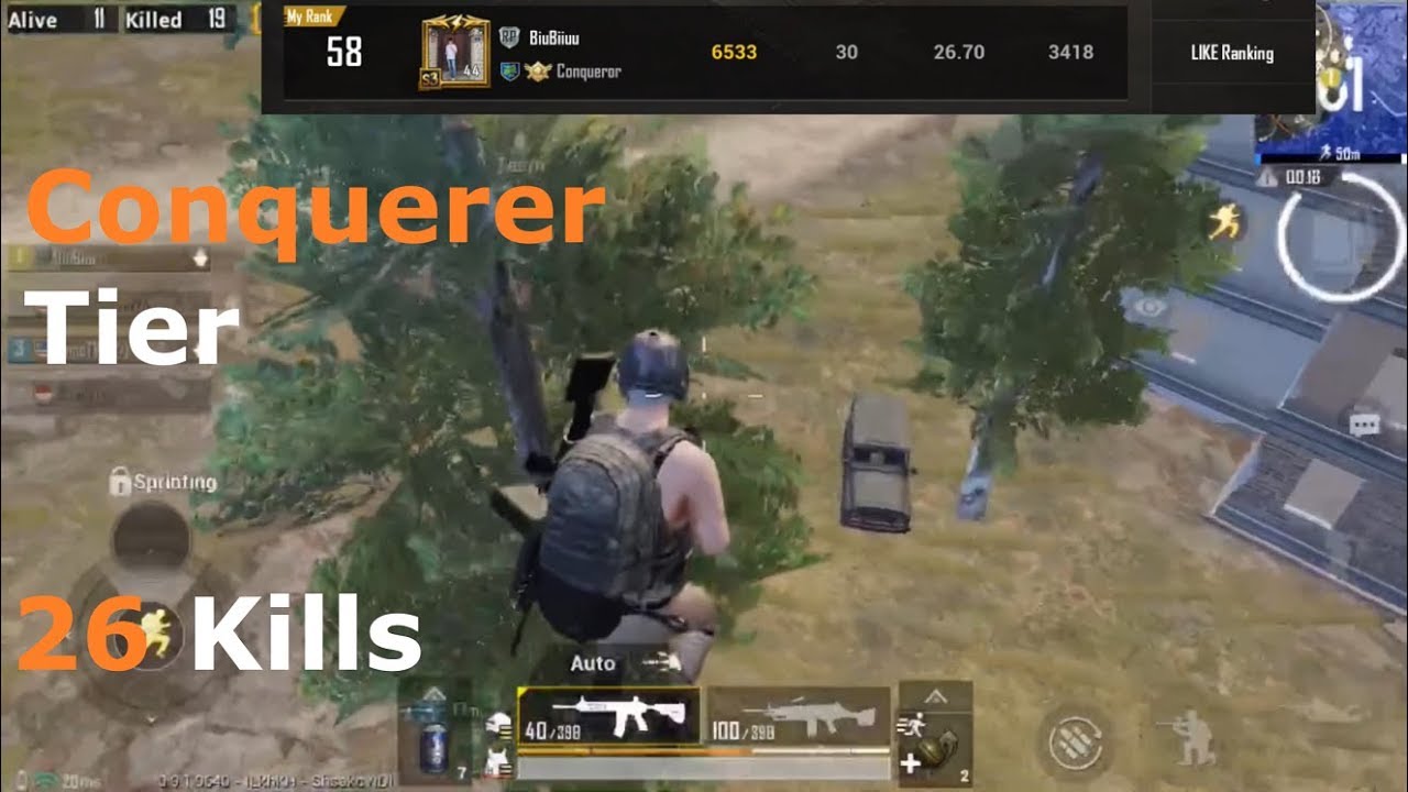 Conquerer Tier 26 Kills by Biu | 4 Fingers Claw Control | PUBG Mobile