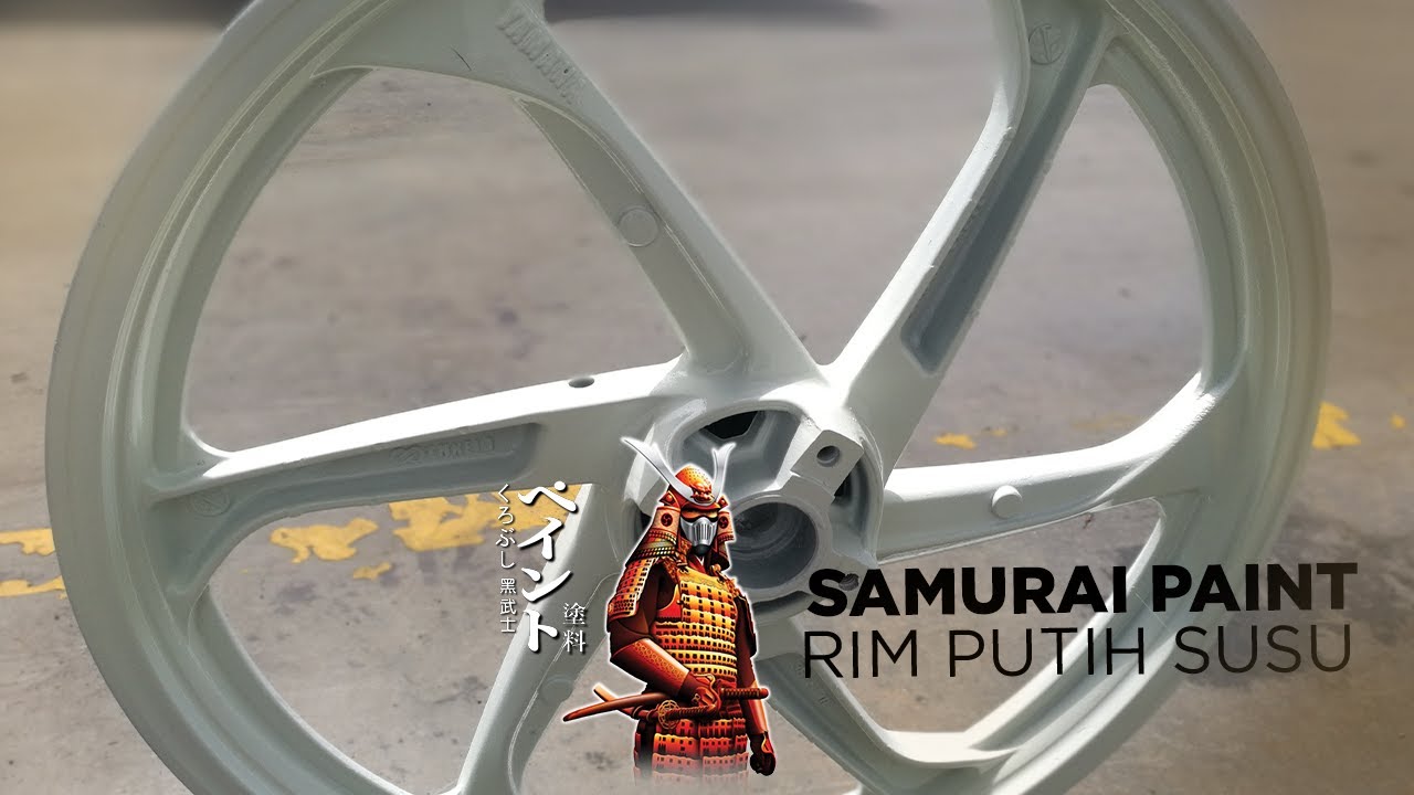 Tutorial Spray Warna Putih Susu - Standard White Color Rim Motor - Samurai Paint Malaysia