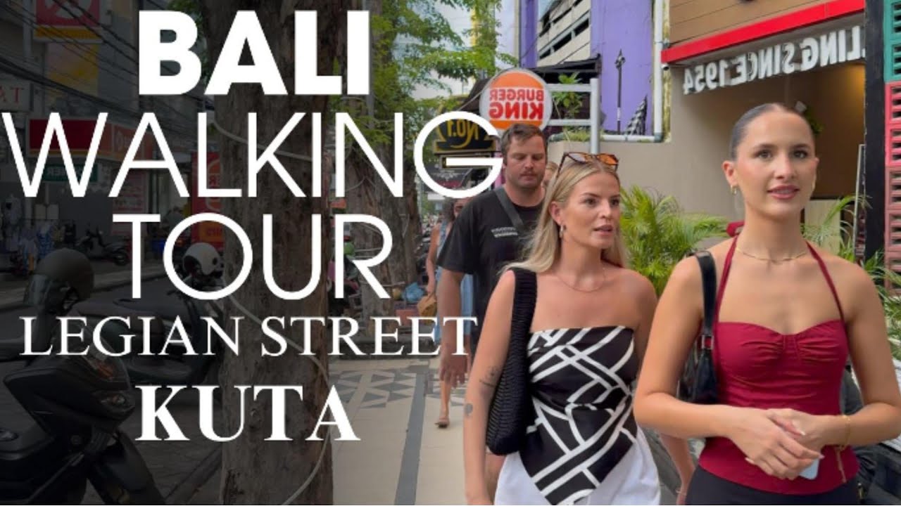 Bali Walking Tour - Kuta legian  MARCH 2025 4k UHD