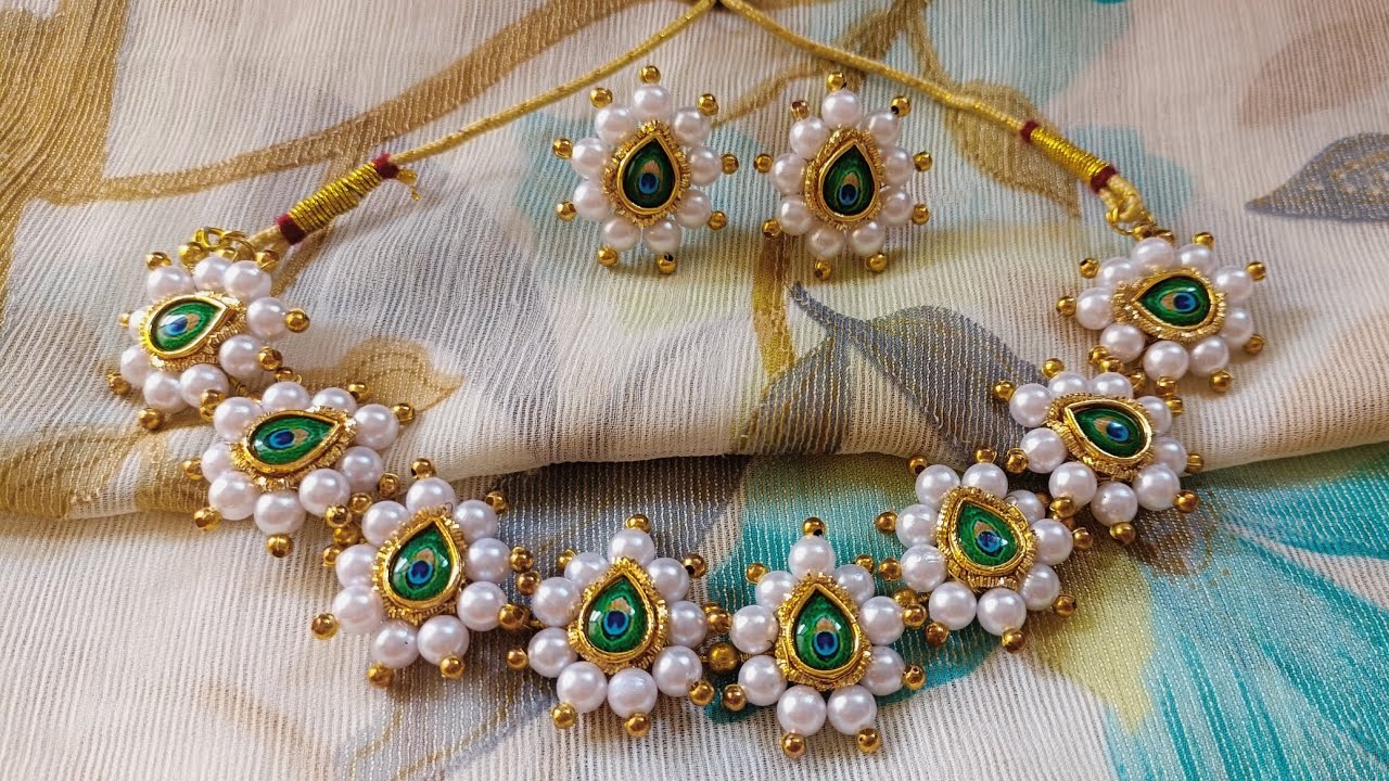 मयूर चोकर/ नेकलेस ll How to make Mayur Chokar / Necklace ll Very Easy and Beautiful Designs