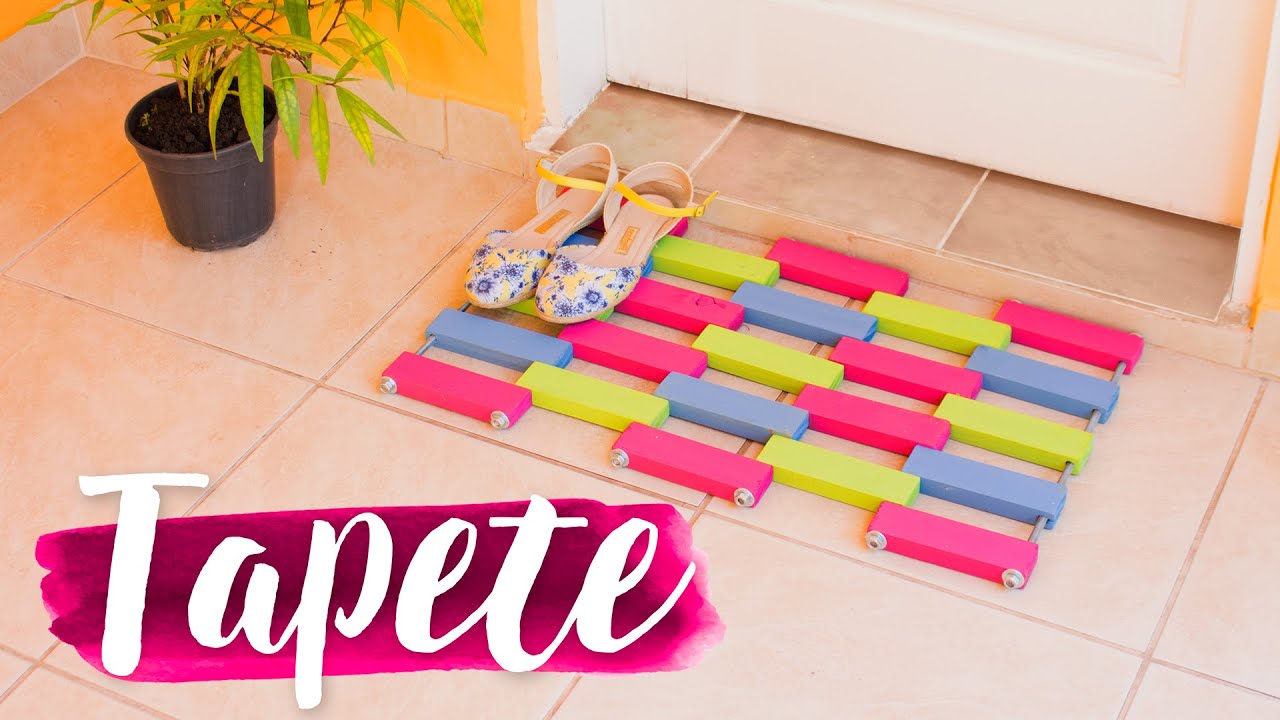 DIY - Tapete Colorido de Madeira