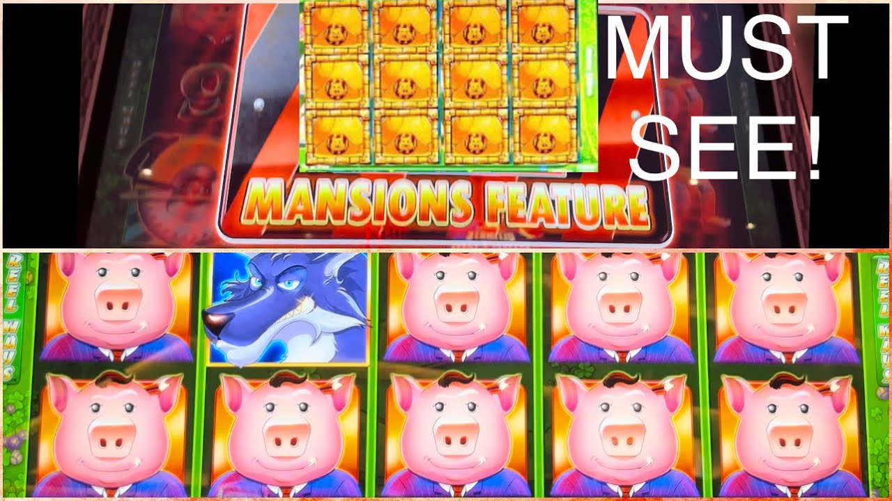 HUGE MANSION FEATURE Huff N More Puff Slot Machine! Better than Handpay! #slots #gambling #casino