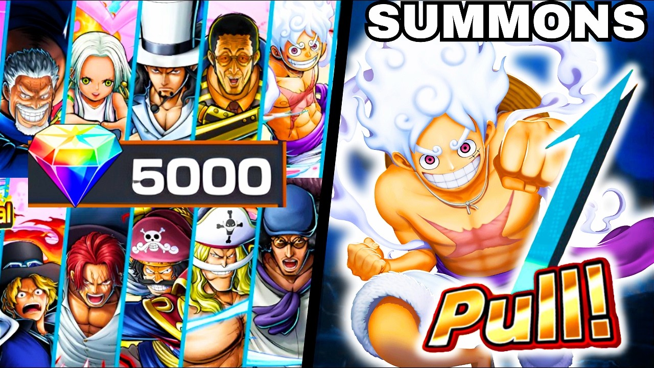 Что можно получить за 5000 алмазов при реролле в One Piece Bounty Rush
