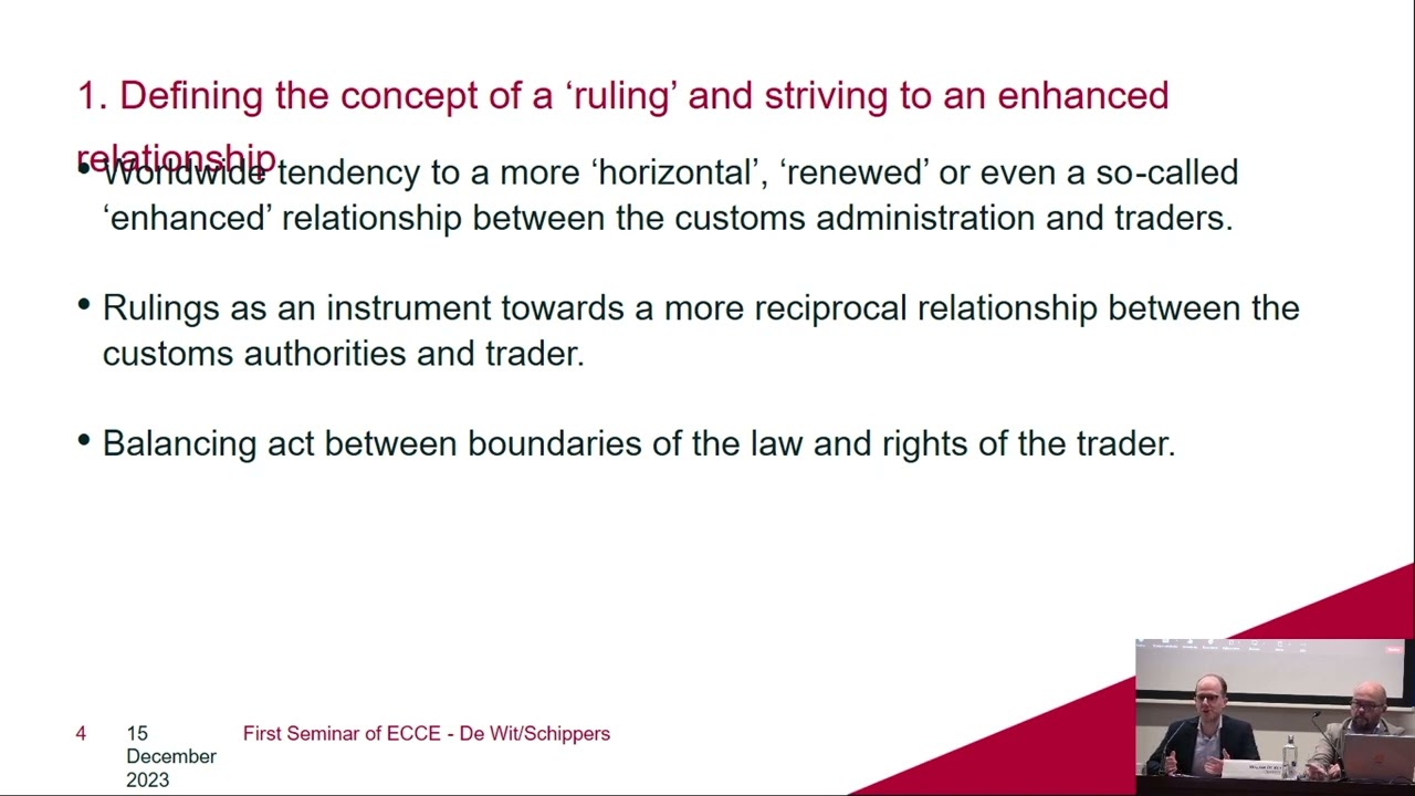 BINDING VALUATION INFORMATION IN EU CUSTOMS LAW -  FIRST SEMINAR OF ECCE PROJECT (II ED.)